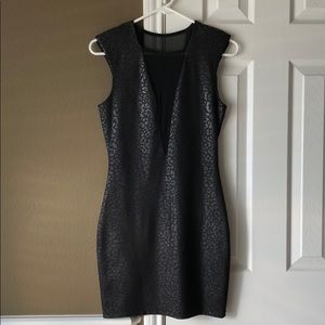 Black deep v dress